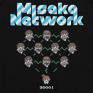 Toaru Majutsu no Index II T-shirt Black L: Misaka Network (L Size)