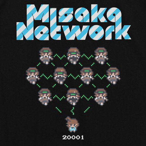 Toaru Majutsu no Index II T-shirt Black M: Misaka Network (M Size) image 2
