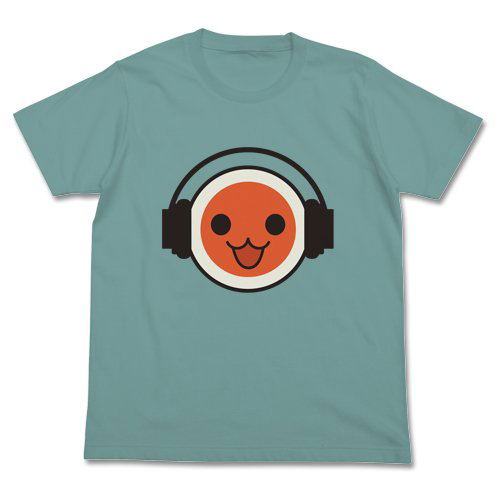Taiko No Tatsujin T-shirt Sage Blue XL: Wada Don Headphone [Re-run] image 1