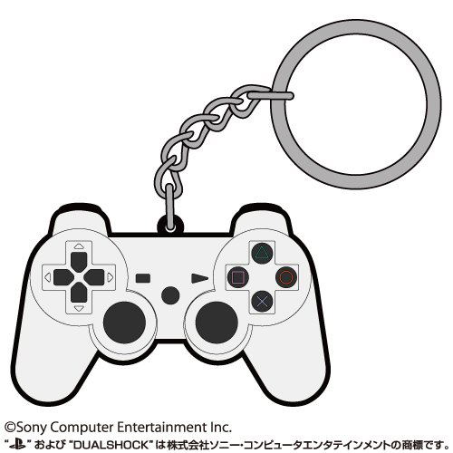 PlayStation Family Mark Rubber Keychain: Dualshock 3