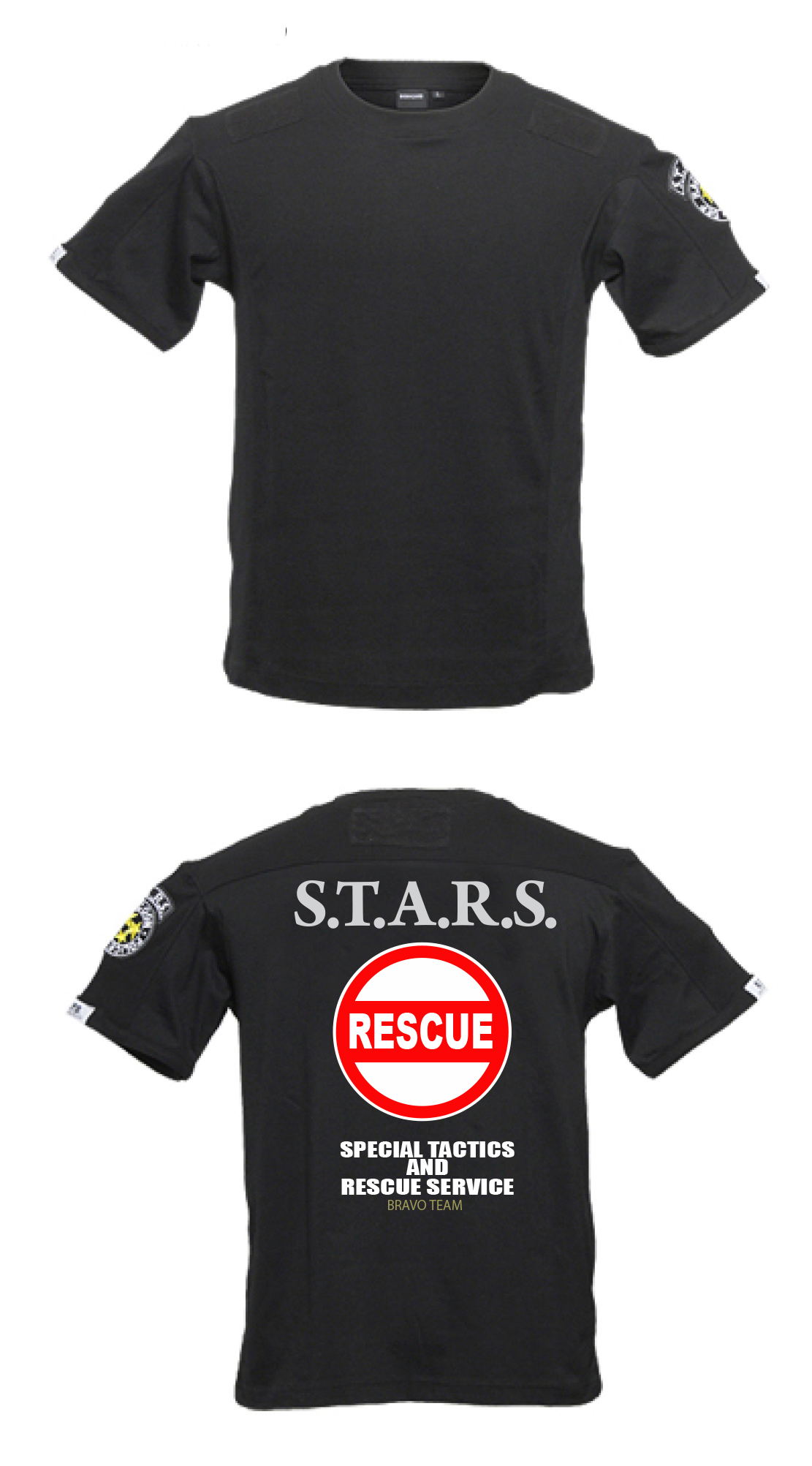 BIOHAZARD 0 T-shirt Black L Size: Rescue