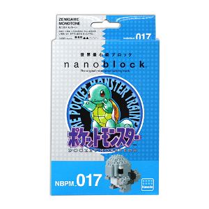 Nanoblock NBPM-017 Pokemon: Squirtle Monochrome