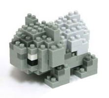 Nanoblock NBPM-016 Pokemon: Bulbasaur Monochrome image 2