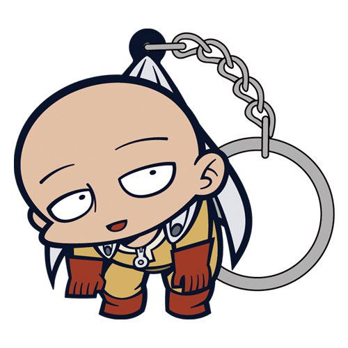 One-Punch Man Tsumamare Keychain: Saitama image 1