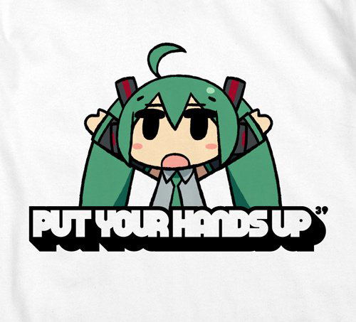 Hatsune Miku CHANxCO ver. Put Your Hands Up T-shirt White (M Size) image 2