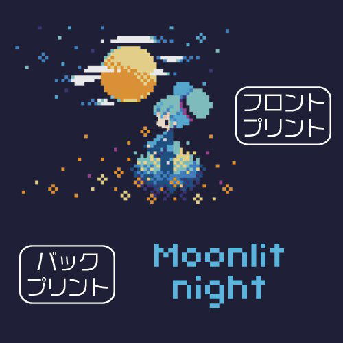 Hatsune Miku Putit Devil Ver. Moonlight T-Shirt Navy (M Size) image 3