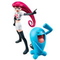 G.E.M. Series Pocket Monsters Pre-Painted PVC Figure: Jessie & Wobbuffet (Re-run) thumbnail 1