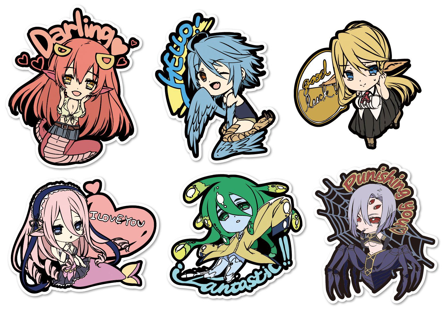 Genco Rubber Strap Collection Monster Musume (Set of 6 pieces)