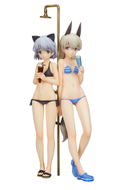 Strike Witches 2 1/8 Pre-Painted PVC Figure: Sanya & Eila Swimsuit Ver. thumbnail 1