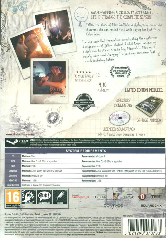 Life is Strange (Limited Edition) (DVD-ROM) image 2