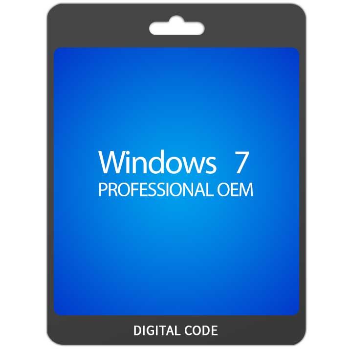 Microsoft Windows 7 Pro 32/64-bit, OEM (KEY ONLY) digital