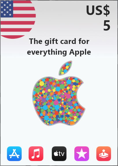 Apple Gift Card 5 USD | US Account <span class="ext ext_digital">digital</span> image 1