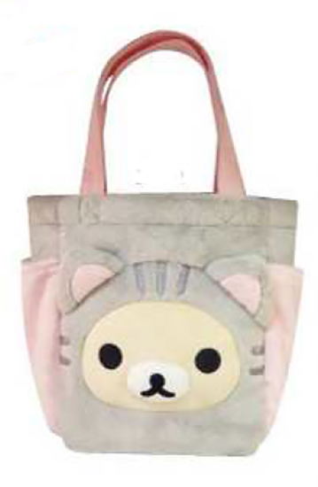 Rilakkuma Plush Tote Bag: Korilakkuma image 1