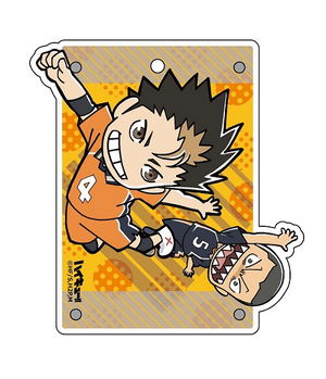 Haikyu!! Jumping Acrylic Pass Case: Nishinoya Yu & Tanaka Ryunosuke_