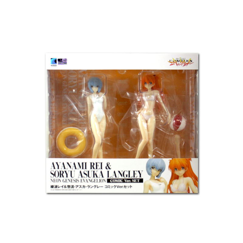 Beach Queens Evangelion 1/10 Scale Pre-Painted Figure: Ayanami Rei & Soryu Asuka Langley Comic Ver. Set image 5