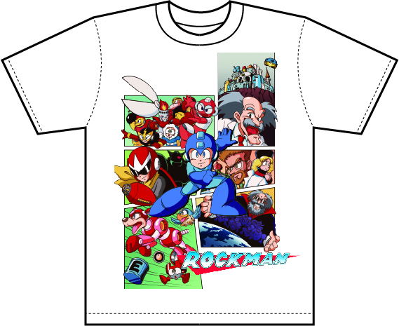 Megaman T-shirt Classics Visual White (M Size) image 1