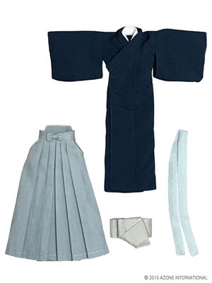 Pureneemo 1/6 Scale Original Costume XS Size: Boys Kimono/Hakama Set -Yugasumi- (Navy)_