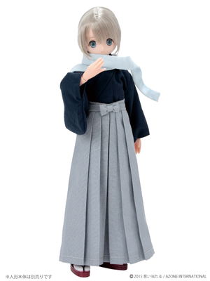 Pureneemo 1/6 Scale Original Costume XS Size: Boys Kimono/Hakama Set -Yugasumi- (Navy)_