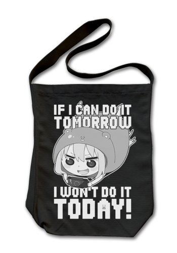 Himouto! Umaru-chan Shoulder Tote Bag Black: I Won't Do It Today! (Re-run) image 1
