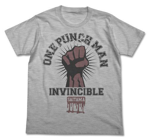 One Punch Man T-shirt Heather Gray: One Punch Man College (L Size) image 1