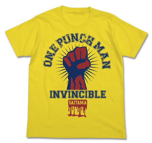 One Punch Man T-shirt Yellow: One Punch Man College (L Size) image 1