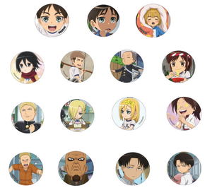 Attack on Titan Junior High Mini Can Badge (Set of 15 pieces)_