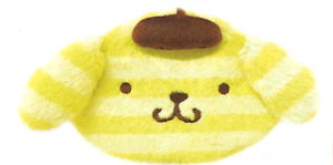 Pom Pom Purin Face Pouch: Boader Purin Series Yellow_