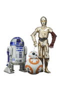 ARTFX+ Star Wars 1/10 Scale Pre-Painted Figure: C-3PO & R2-D2 & BB-8 thumbnail 1