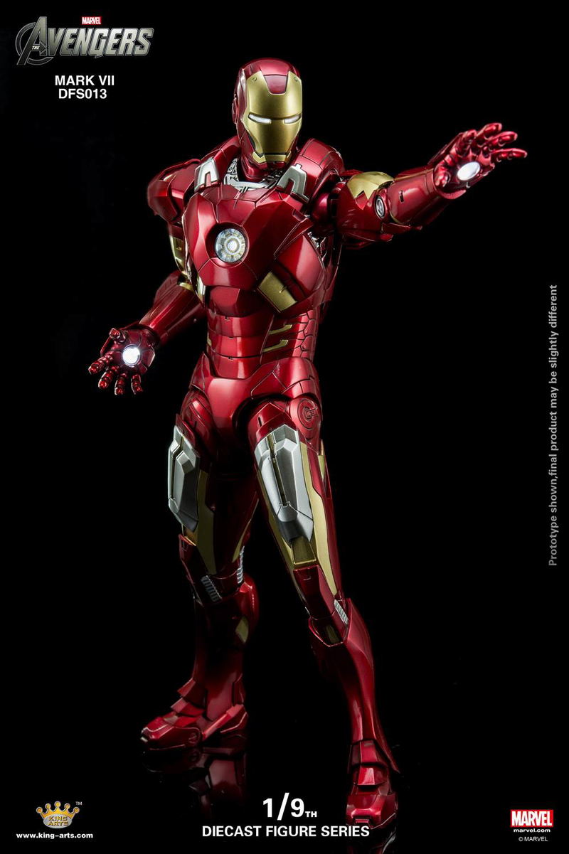 King Arts Avengers 1/9 Diecast Figure Series: Iron Man Mark VII image 4