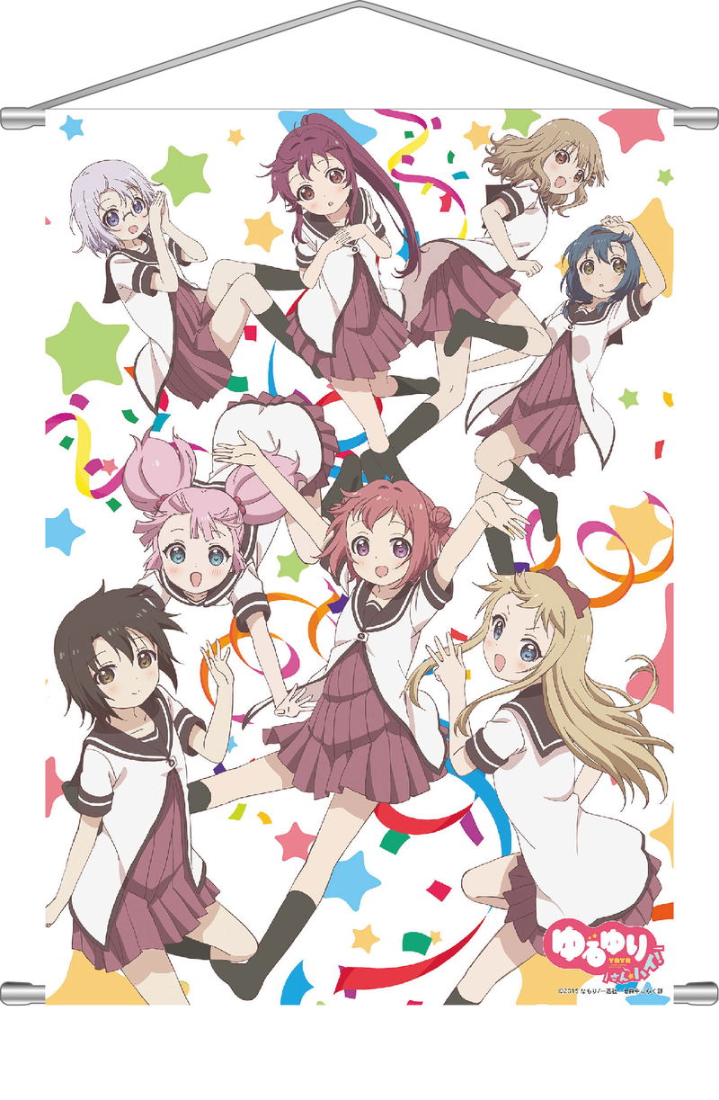YuruYuri San Hai! B2 Wall Scroll: Key Visual Ver. image 1