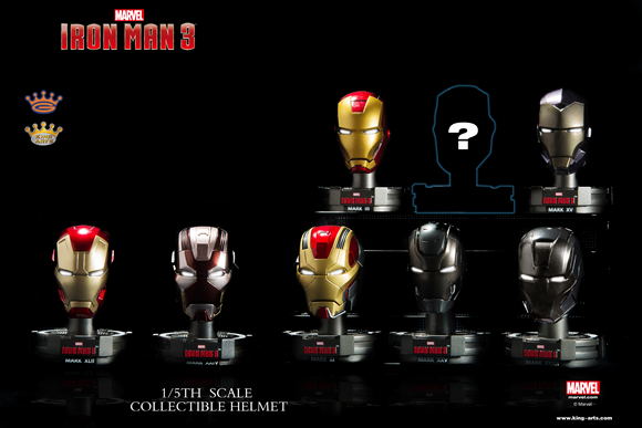 King Arts Iron Man 1/5 Deluxe Helmet Series 1 (Set of 8 pieces) image 1