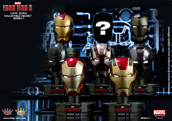 King Arts Iron Man 1/5 Deluxe Helmet Series 1 (Set of 8 pieces) image 2
