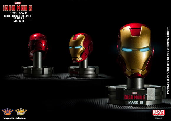 King Arts Iron Man 1/5 Deluxe Helmet Series 1 (Set of 8 pieces) image 3
