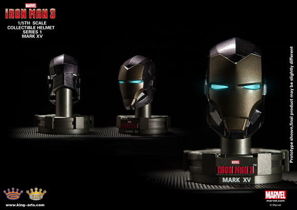 King Arts Iron Man 1/5 Deluxe Helmet Series 1 (Set of 8 pieces) image 4