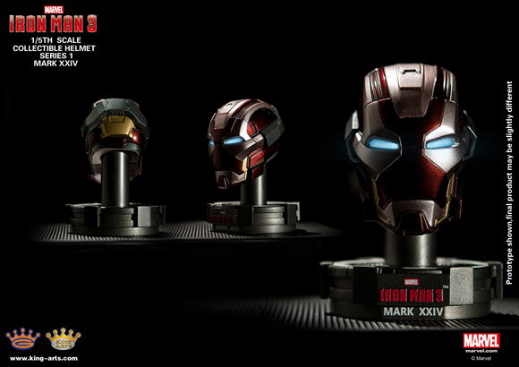 King Arts Iron Man 1/5 Deluxe Helmet Series 1 (Set of 8 pieces) image 5