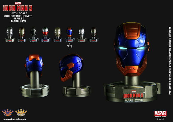 King Arts Iron Man 1/5 Deluxe Helmet Series 2 (Set of 8 pieces) image 13