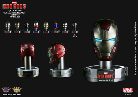 King Arts Iron Man 1/5 Deluxe Helmet Series 2 (Set of 8 pieces) image 17