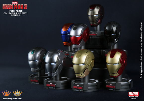 King Arts Iron Man 1/5 Deluxe Helmet Series 2 (Set of 8 pieces) image 2