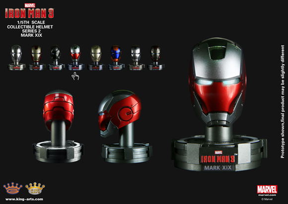 King Arts Iron Man 1/5 Deluxe Helmet Series 2 (Set of 8 pieces) image 9