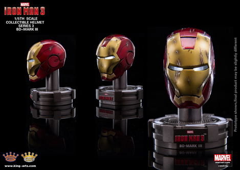 King Arts Iron Man 1/5 Deluxe Helmet Series 3 (Set of 8 pieces) image 3