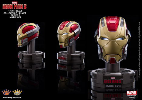 King Arts Iron Man 1/5 Deluxe Helmet Series 3 (Set of 8 pieces) image 6