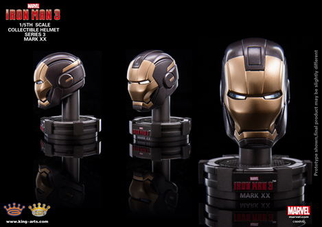 King Arts Iron Man 1/5 Deluxe Helmet Series 3 (Set of 8 pieces) image 7