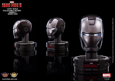 King Arts Iron Man 1/5 Deluxe Helmet Series 3 (Set of 8 pieces) image 9