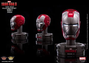 King Arts Iron Man 3 1/5 Deluxe Helmet Series 4 (Set of 8 pieces)_