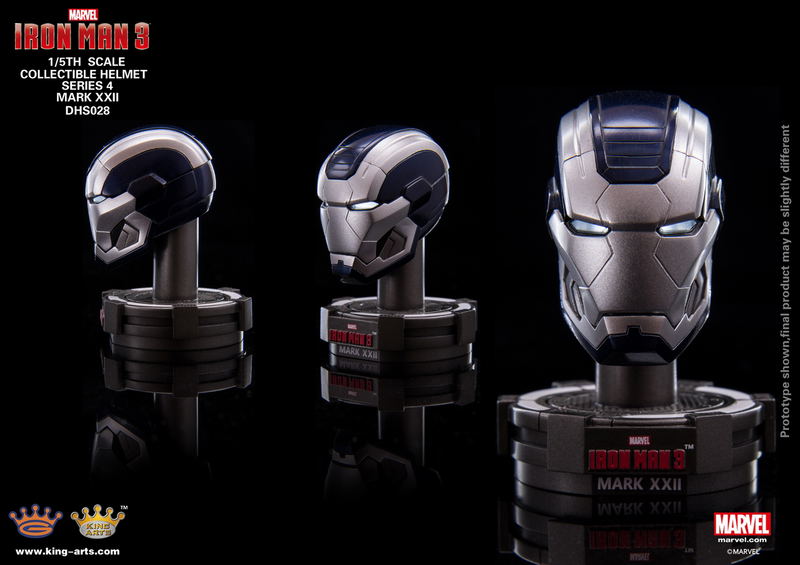 King Arts Iron Man 3 1/5 Deluxe Helmet Series 4 (Set of 8 pieces) image 5