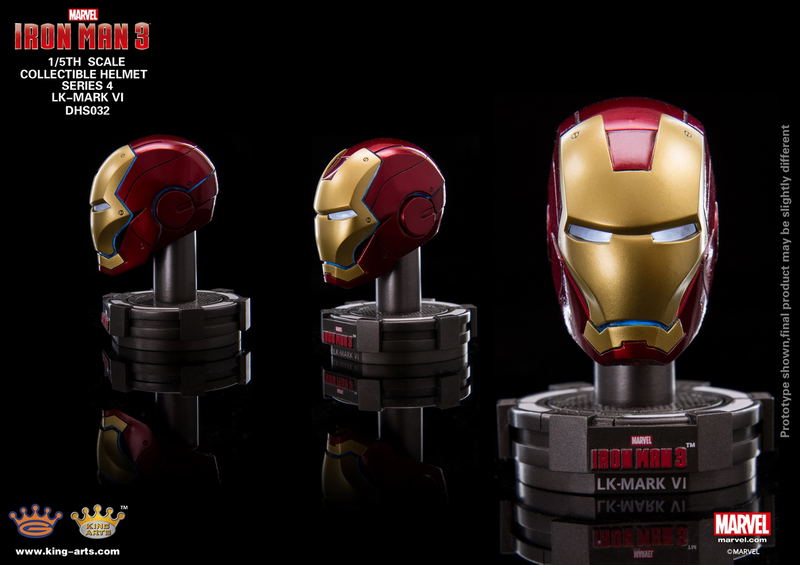King Arts Iron Man 3 1/5 Deluxe Helmet Series 4 (Set of 8 pieces) image 9