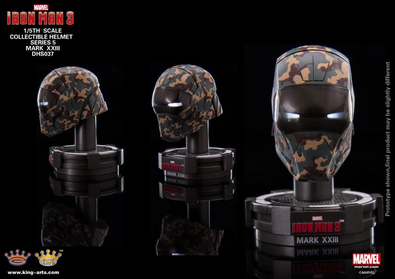 King Arts Iron Man 3 1/5 Deluxe Helmet Series 5 (Set of 8 pieces) image 7