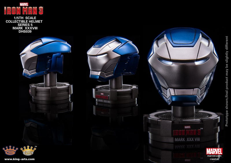 King Arts Iron Man 3 1/5 Deluxe Helmet Series 5 (Set of 8 pieces) image 8