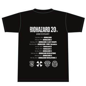 Biohazard 20th Anniversary T-shirt Black (L Size)_