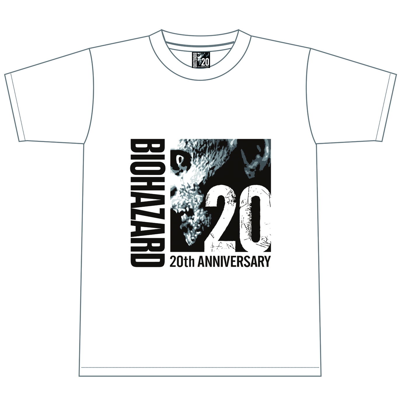 Biohazard 20th Anniversary T-shirt White (L Size)